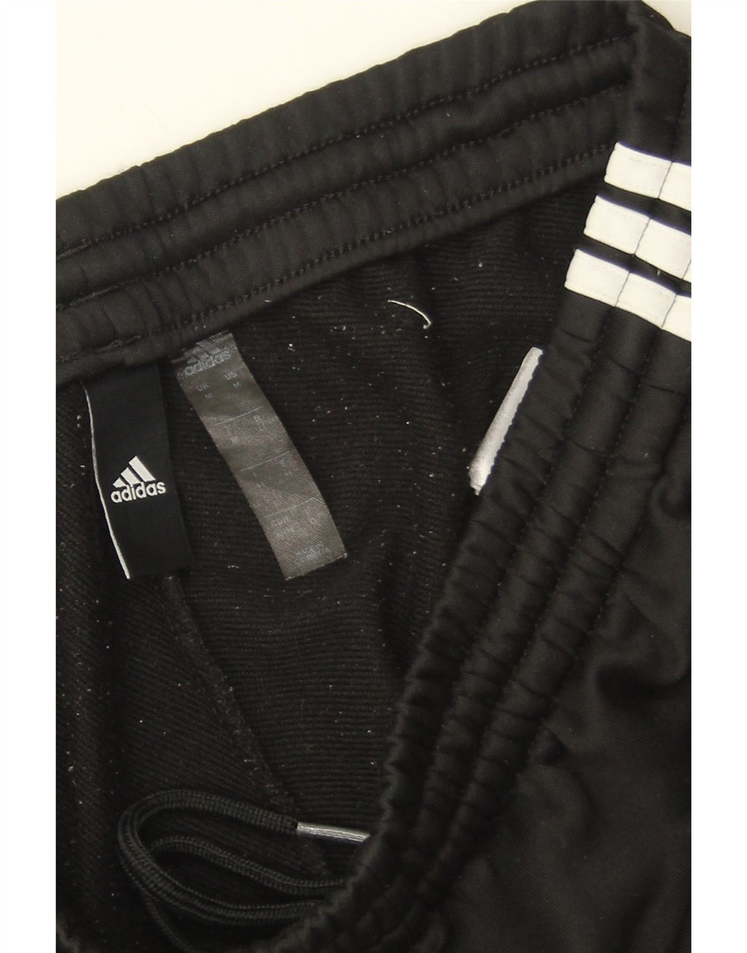 Adidas Damen-Trainingshose UK 12 Mittelschwarzes Colourblock-Polyester
