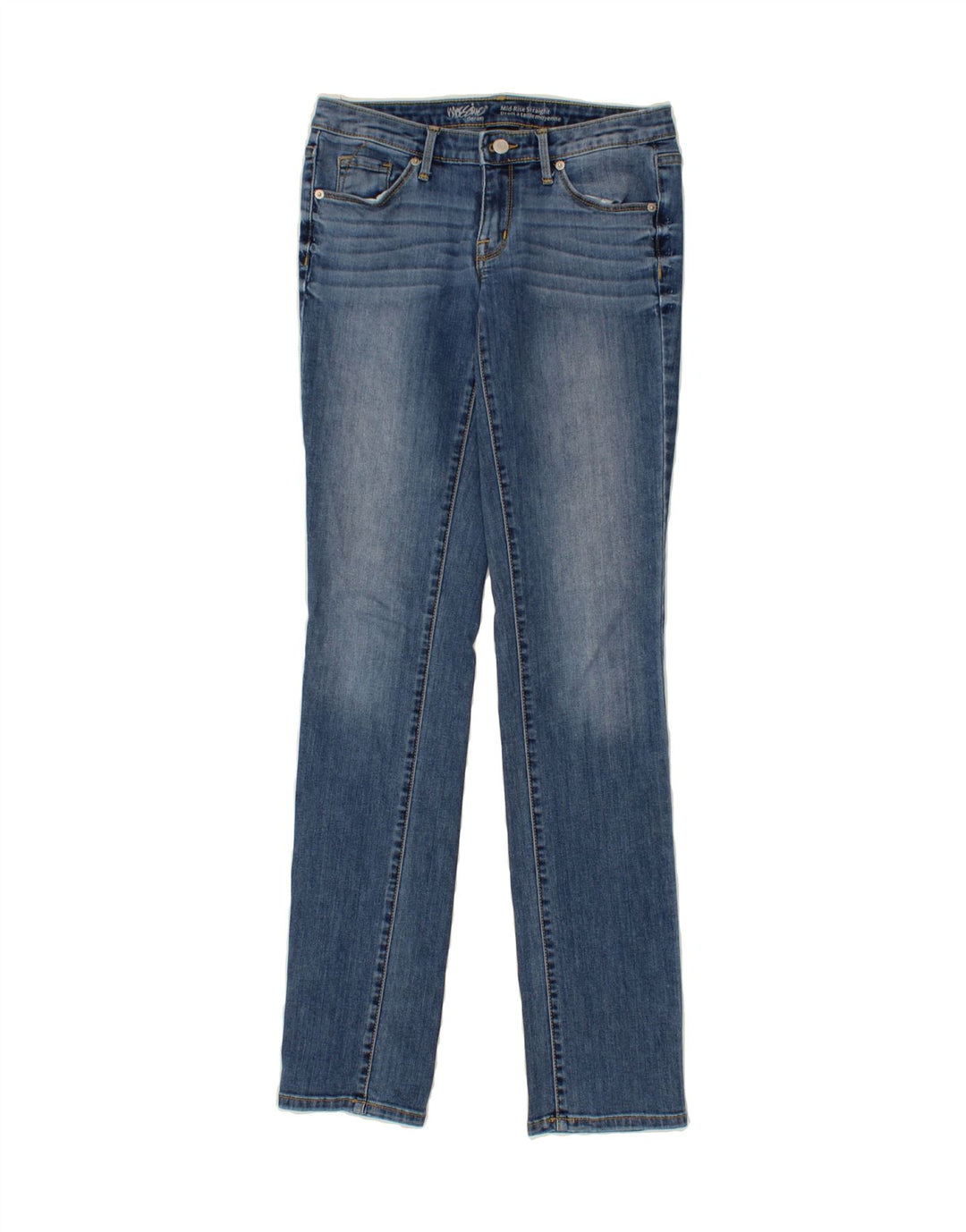 MOSSIMO Womens Mid Rise Straight Jeans US 4 Small W28 L34  Blue Cotton Vintage Mossimo and Second-Hand Mossimo from Messina Hembry 
