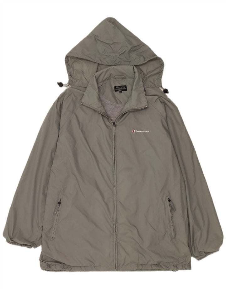 Champion Herren-Regenjacke mit Kapuze, UK 44, 2XL, Grau