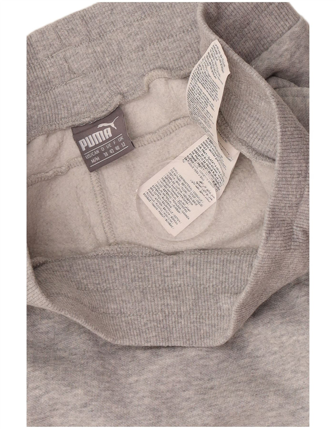 Puma Damen Trainingshose Jogger UK 12 Mittelgraue Baumwolle