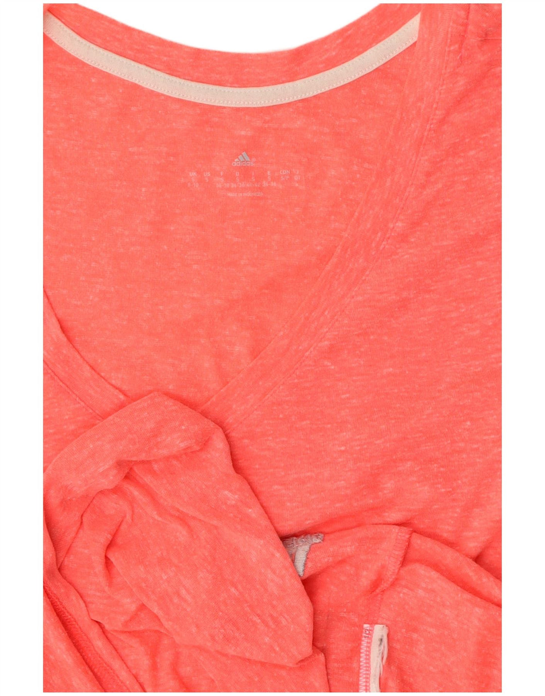 ADIDAS Damen T-Shirt Top UK 8/10 Small Pink Meliert