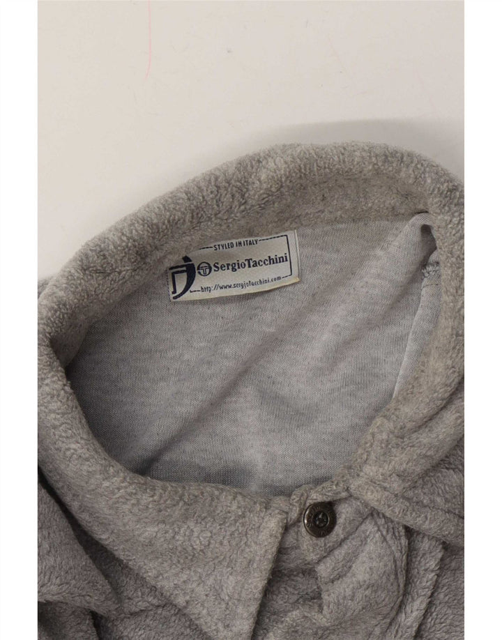 Sergio Tacchini Herren Overshirt Fleece Shirt XL Grau