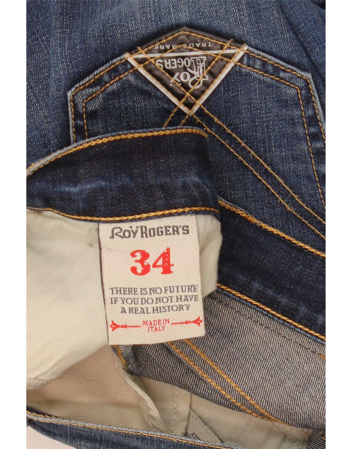 Roy Rogers Herren Slim Jeans W34 L32 Blaue Baumwolle