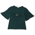 Marks & Spencer Damen Bluse Top UK 14 Mittelgrüne Viskose
