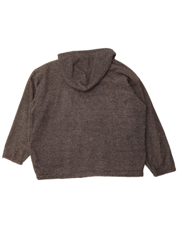 CHAMPION Herren-Fleecejacke mit Kapuze, UK 42, XL, graues Nadelstreifen-Polyester