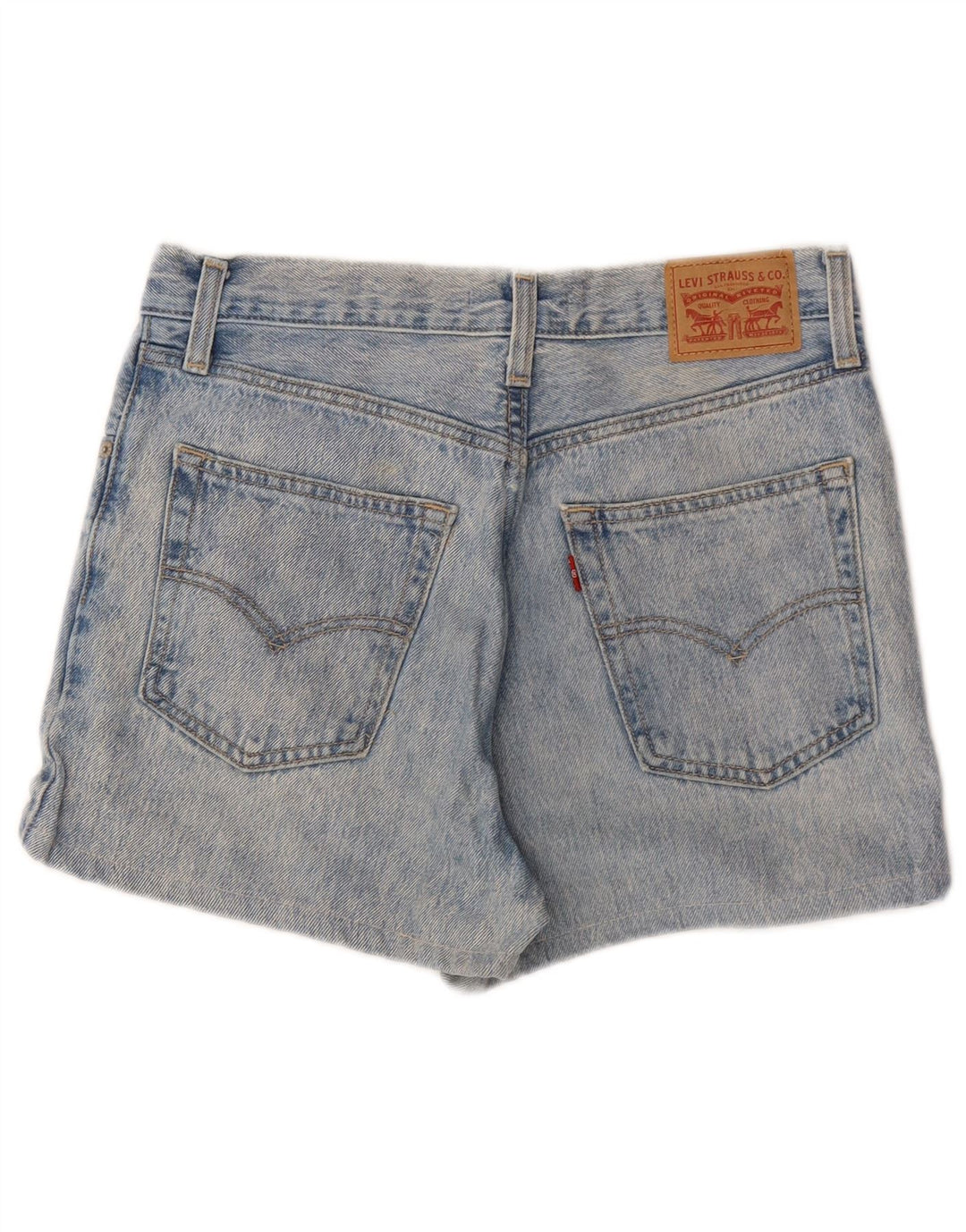 LEVI'S Damen Baggy Denim Shorts W27 Small Blaue Baumwolle