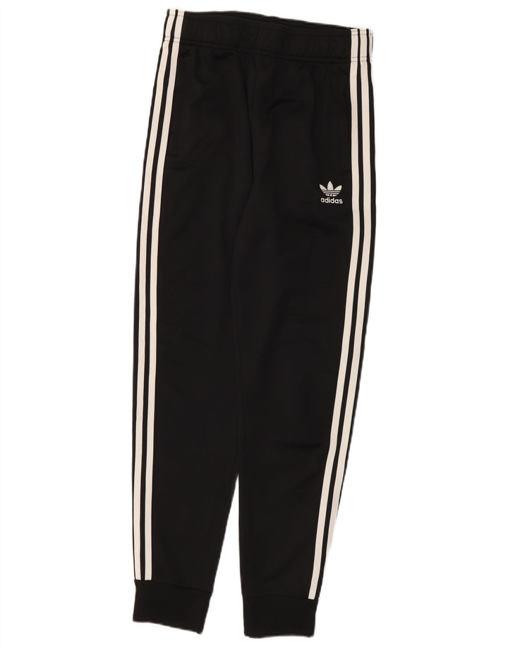 Adidas Jungen-Trainingshose, Jogginghose, 13–14 Jahre, schwarzes Polyester
