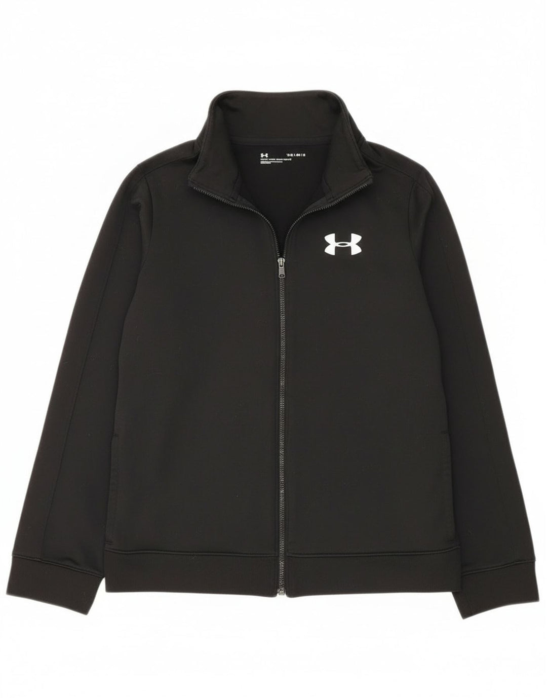 Under Armour Jungen-Trainingsanzug-Top-Jacke, 11–12 Jahre, groß, schwarzes Polyester