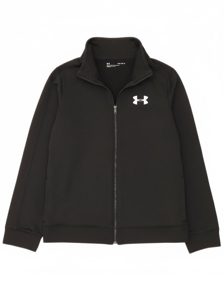 Under Armour Jungen-Trainingsanzug-Top-Jacke, 11–12 Jahre, groß, schwarzes Polyester