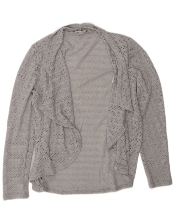 Oasis Womens Open Cardigan Top UK 12 Mittelgraues Polyester