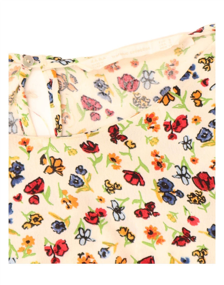 ZARA Damen-Blusenoberteil mit 3/4-Ärmeln, Gr