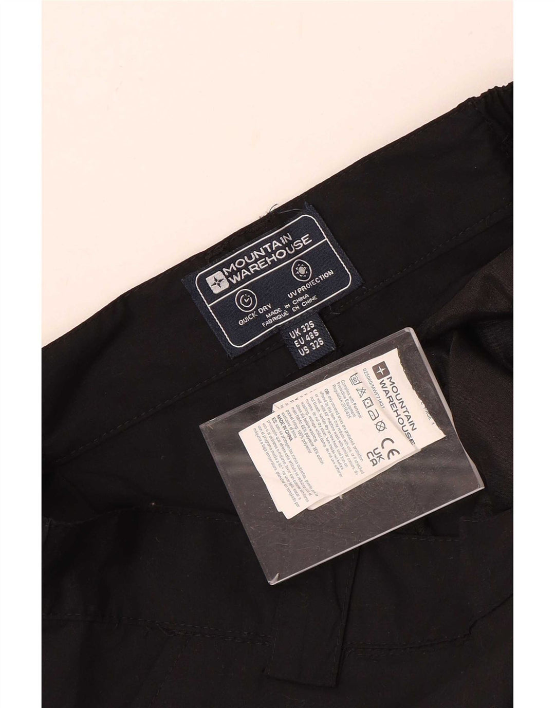 Mountain Warehouse Mens Straight Cargo Trousers W32 L28 Black Polyester