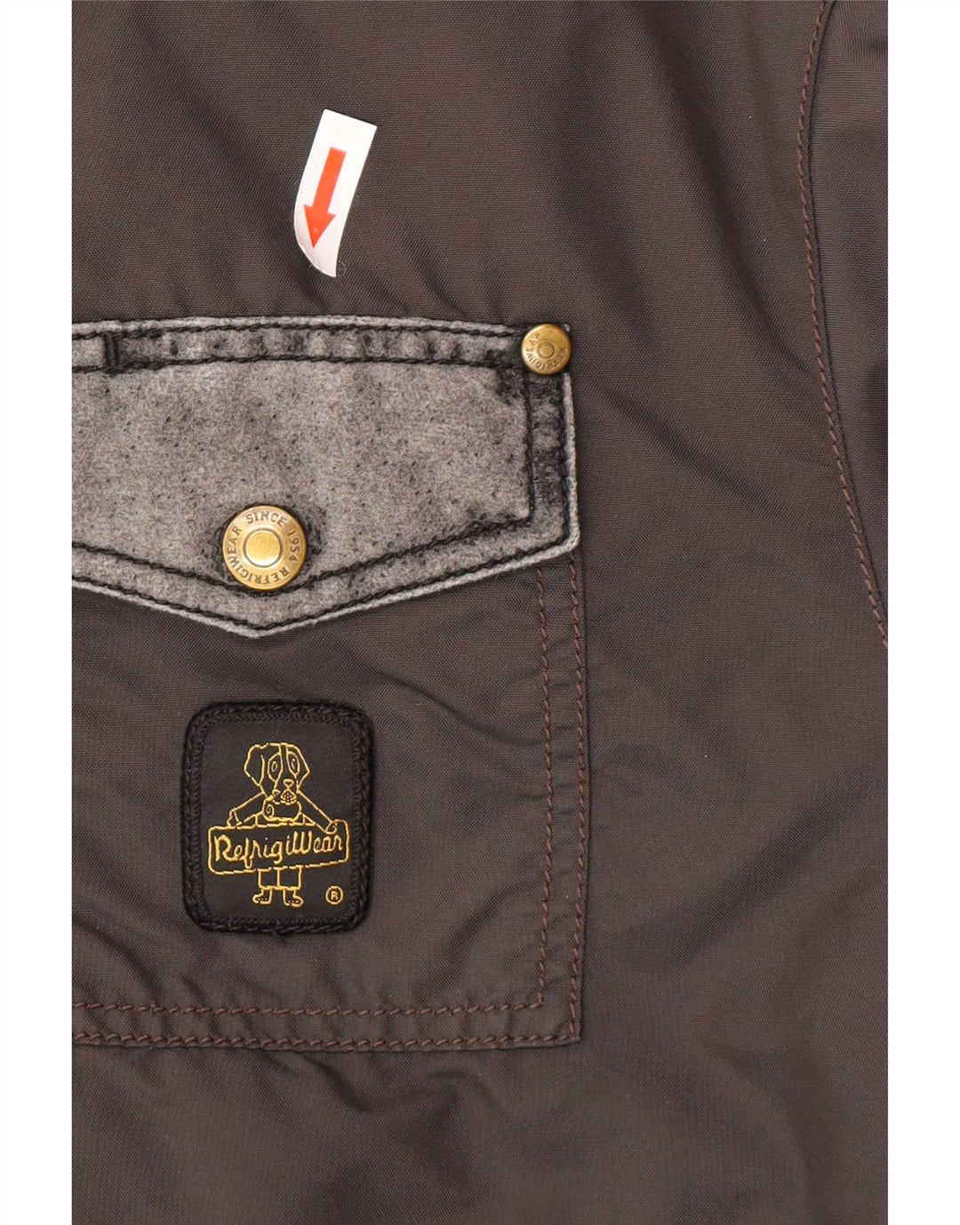 Refrigiwear Herren Bomberjacke UK 40 Large Grau Colourblock