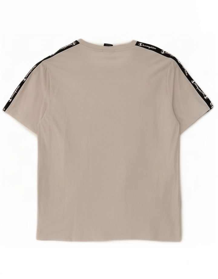 Champion Herren-T-Shirt mit Grafik, XL, Weiß, Farbblock