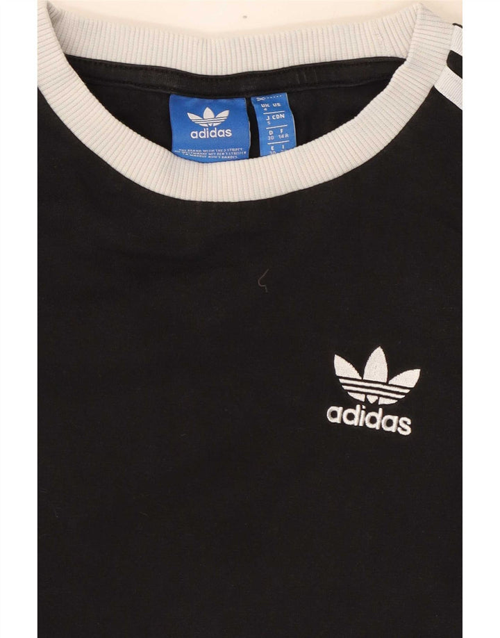 Adidas Damen Top Langarm UK 4 XS Schwarz