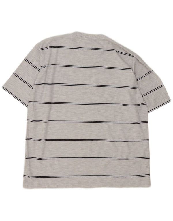 Umbro Herren T-Shirt Top XL Grau gestreift Polyester