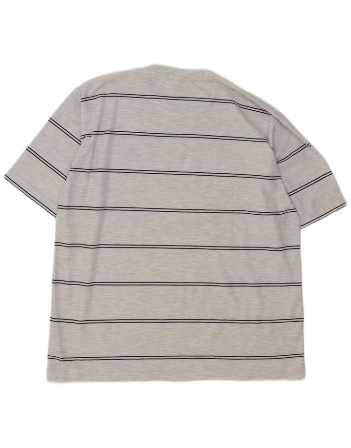 Umbro Herren T-Shirt Top XL Grau gestreift Polyester