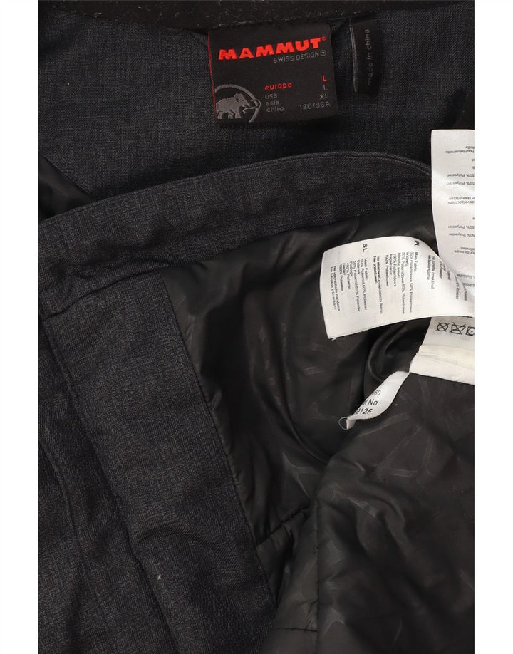 MAMMUT Damen Kapuzen-Windbreaker-Mantel UK 16 Large Grau Polyester