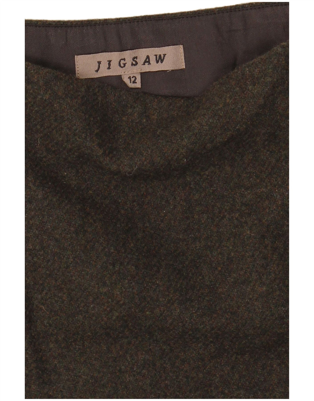 Jigsaw Damen Minirock UK 12 Medium W31 Khaki