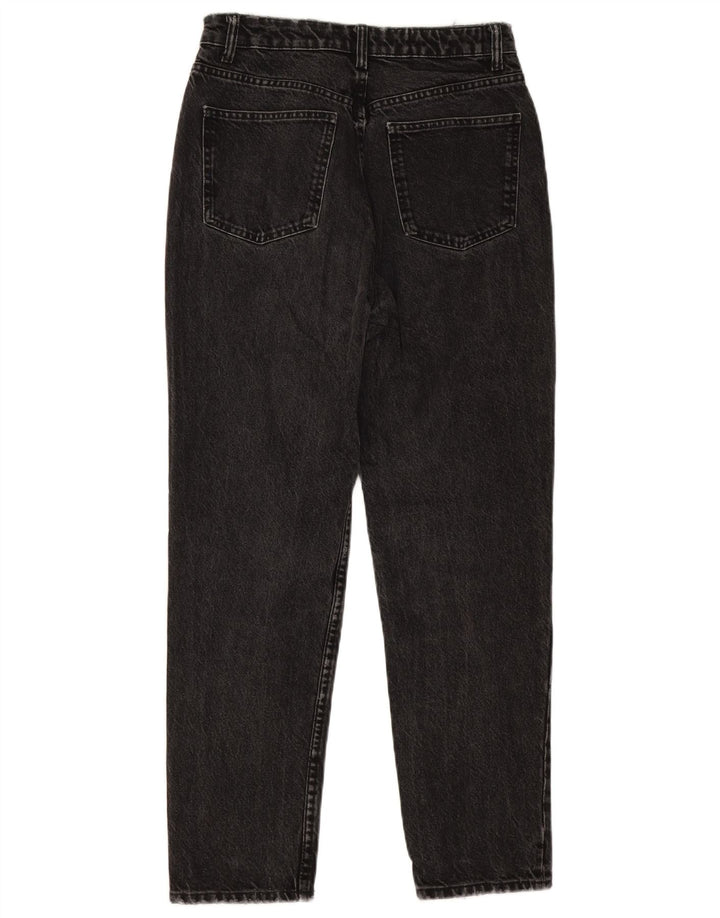 ZARA Damen Distressed Tapered Jeans EU 38 Small W28 L27 Grau