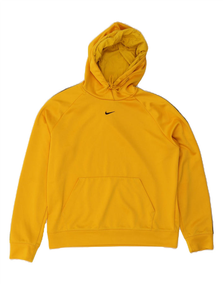 NIKE Mens Hoodie Jumper Small Yellow Polyester Vintage Nike and Second-Hand Nike from Messina Hembry 