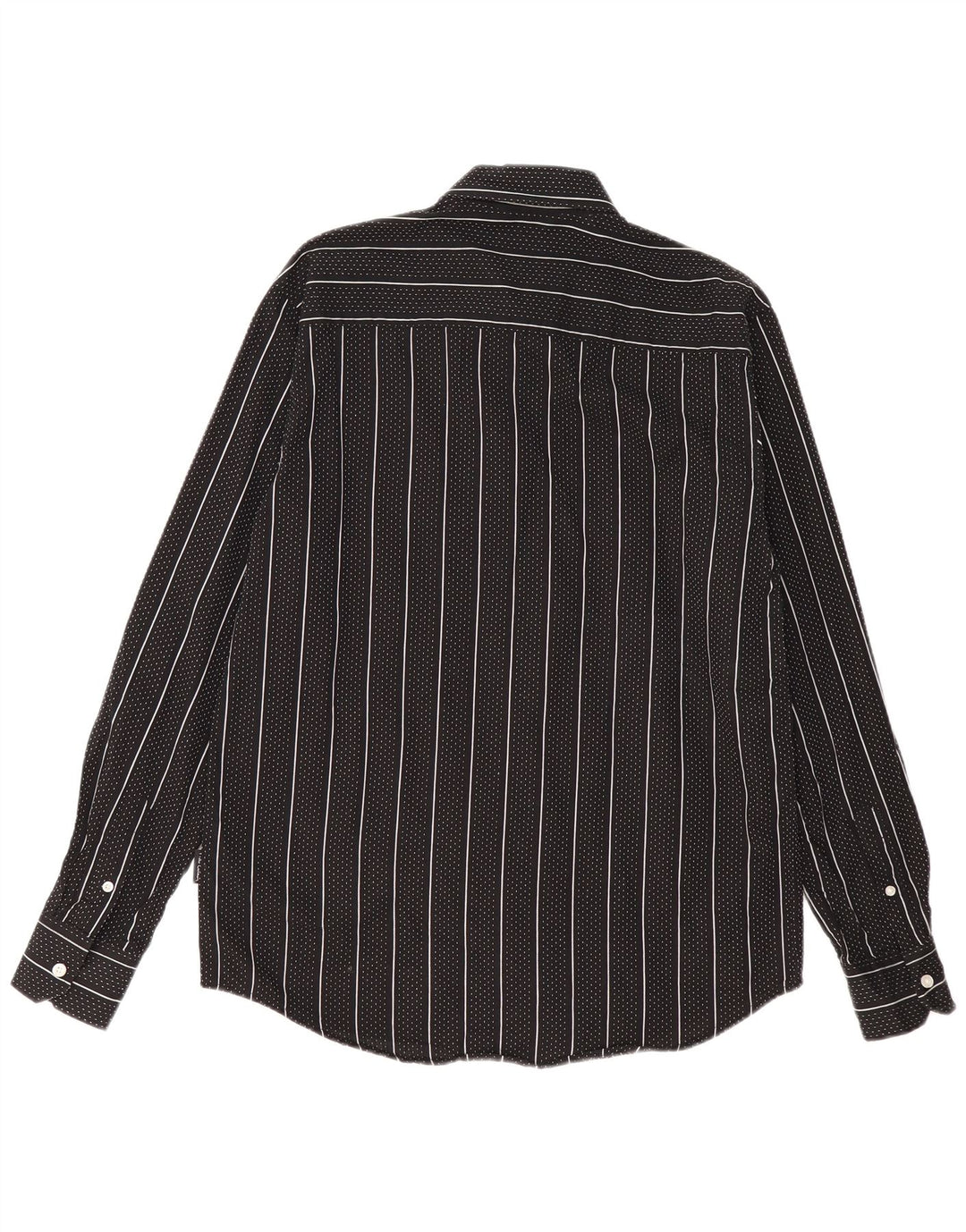 Pierre Cardin Herren-Hemd mit normaler Passform, mittelschwarz, gestreift, Baumwolle