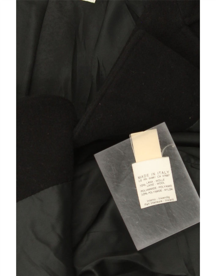 Benetton Damen-Blazerjacke mit 3 Knöpfen, IT 42, mittelschwarze Wolle