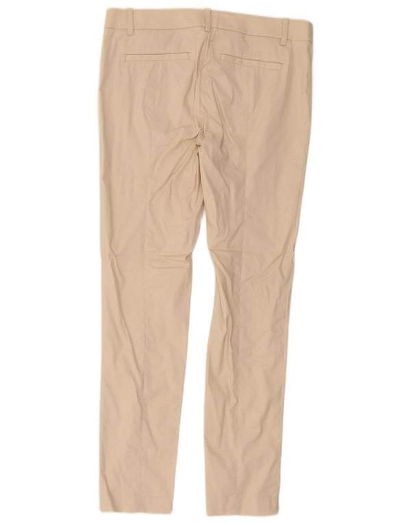 Stefanel Damen Slim Freizeithose IT 42 Medium W34 L30 Beige Baumwolle
