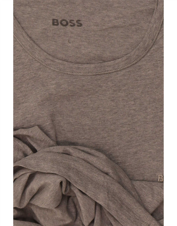 Hugo Boss Herren T-Shirt Top Large Grau meliert