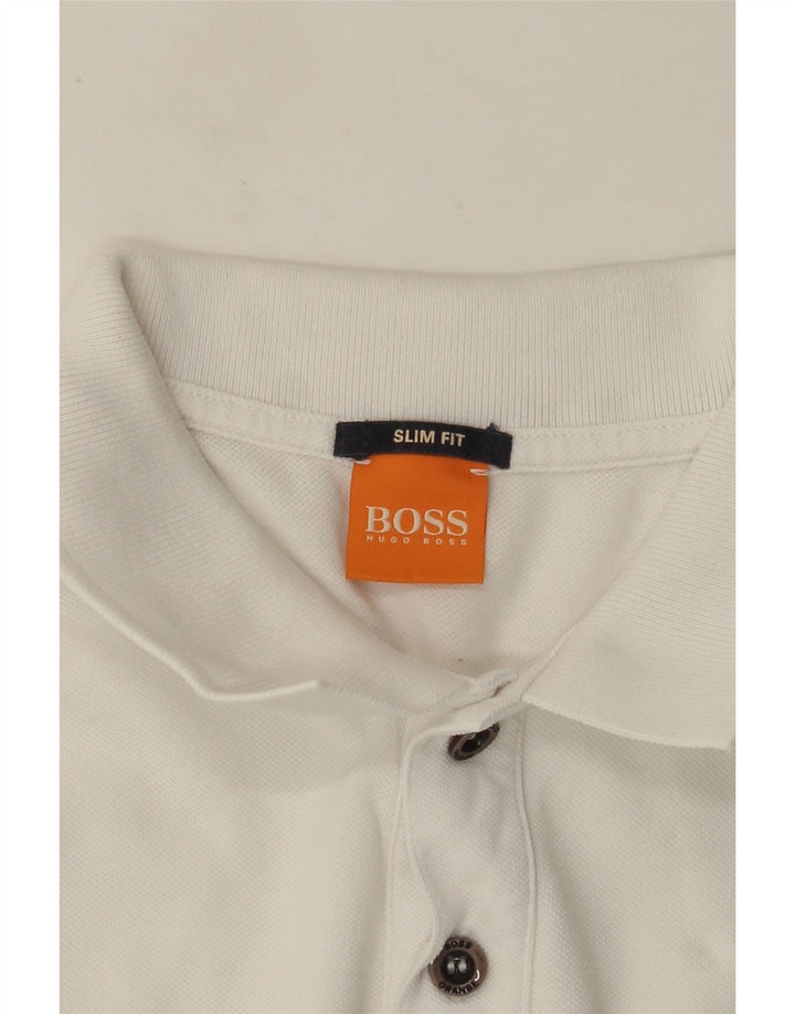 Hugo Boss Herren Slim Fit Poloshirt Small Weiß