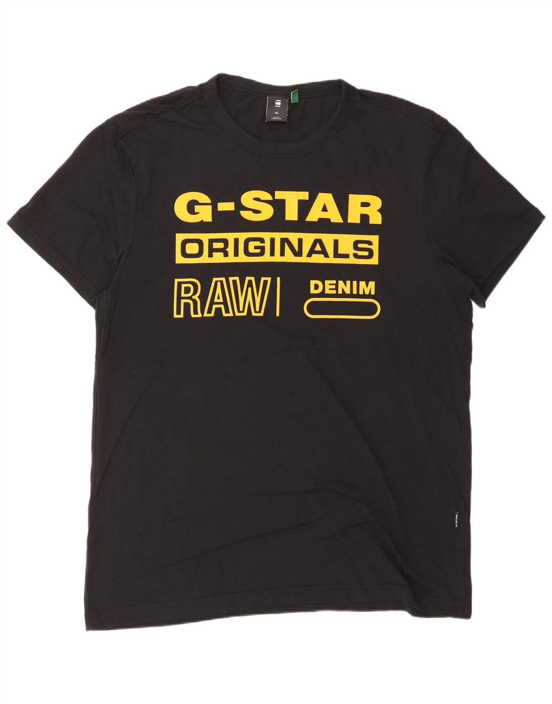 G-STAR Herren Grafik T-Shirt Top XL Schwarz Baumwolle