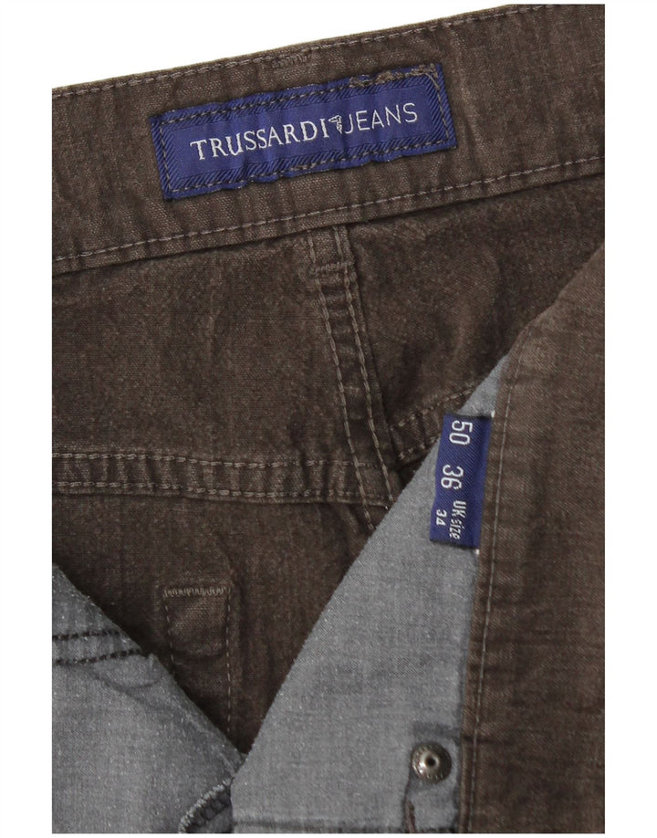 TRUSSARDI Herren gerade Freizeithose IT 50 Large W34 L29 Braun