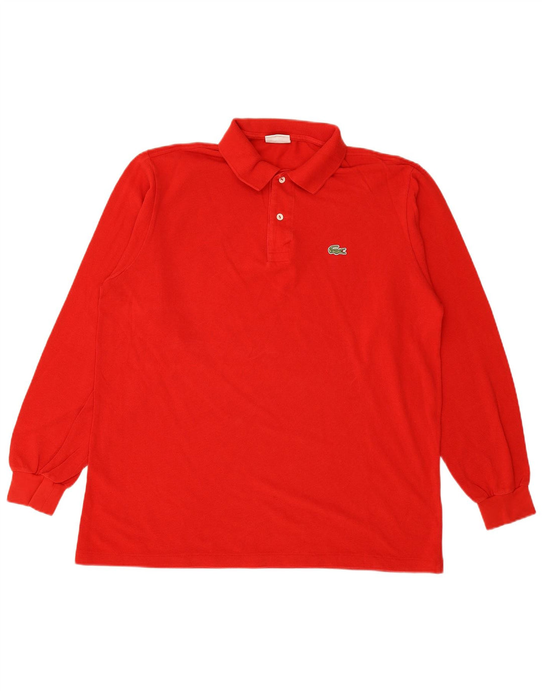 LACOSTE Herren-Langarm-Poloshirt, Größe 5, große rote Baumwolle