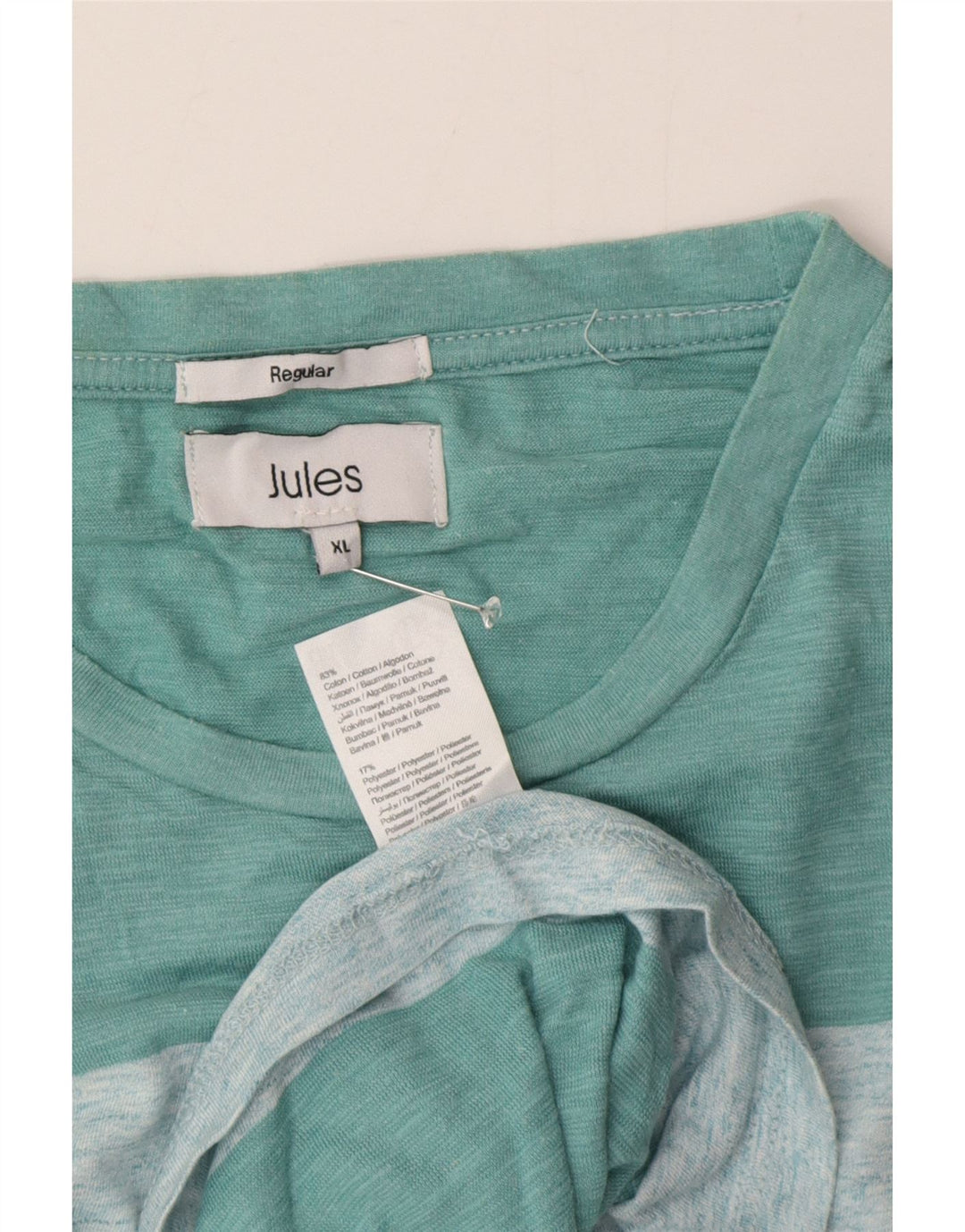 Jules Herren-T-Shirt mit normaler Passform, XL, mehrfarbig, gestreift, Baumwolle