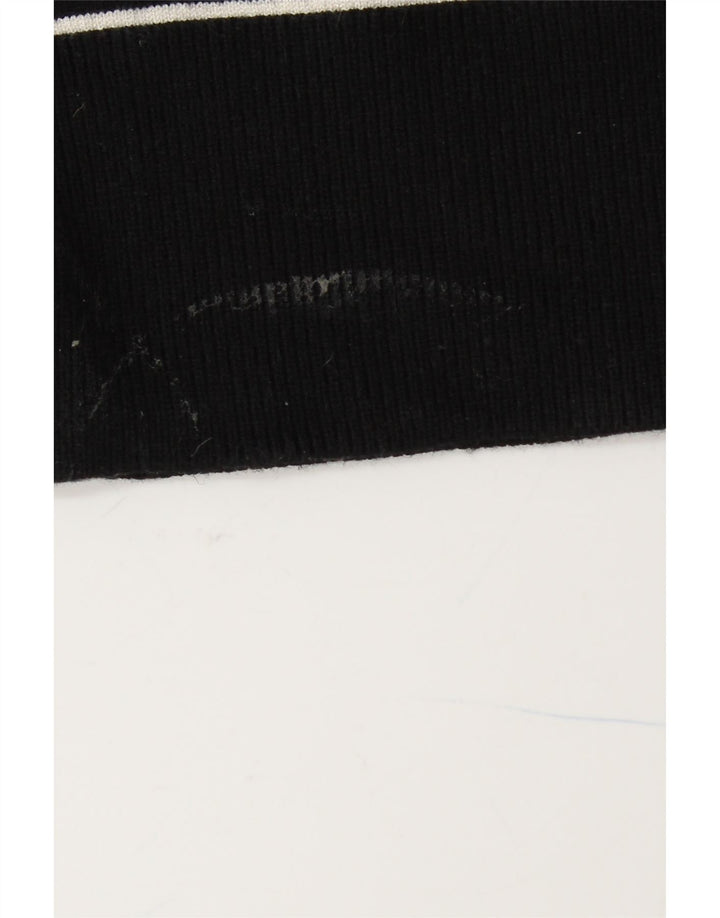 ZARA Damen Langarm-Pulloverkleid UK 18 XL Schwarz gestreifte Viskose