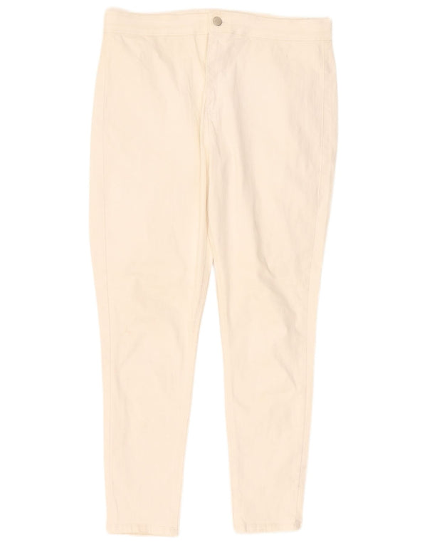 Topshop Damen Skinny Jeans W36 L27 Off White Baumwolle