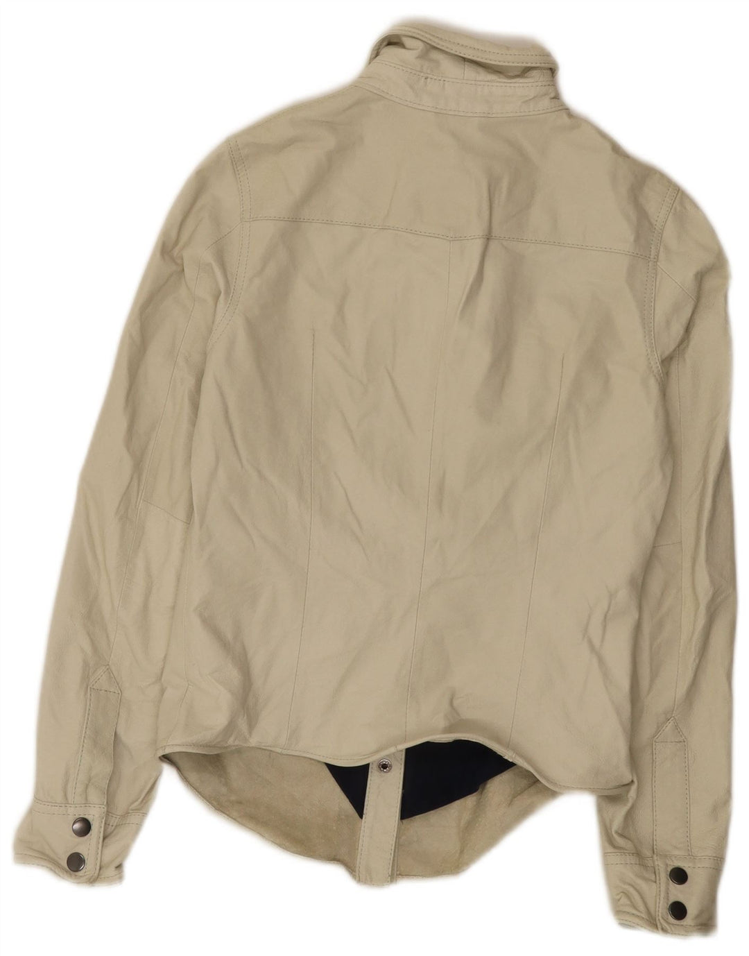 Vintage Damen Lederjacke EU 36 Small Beige