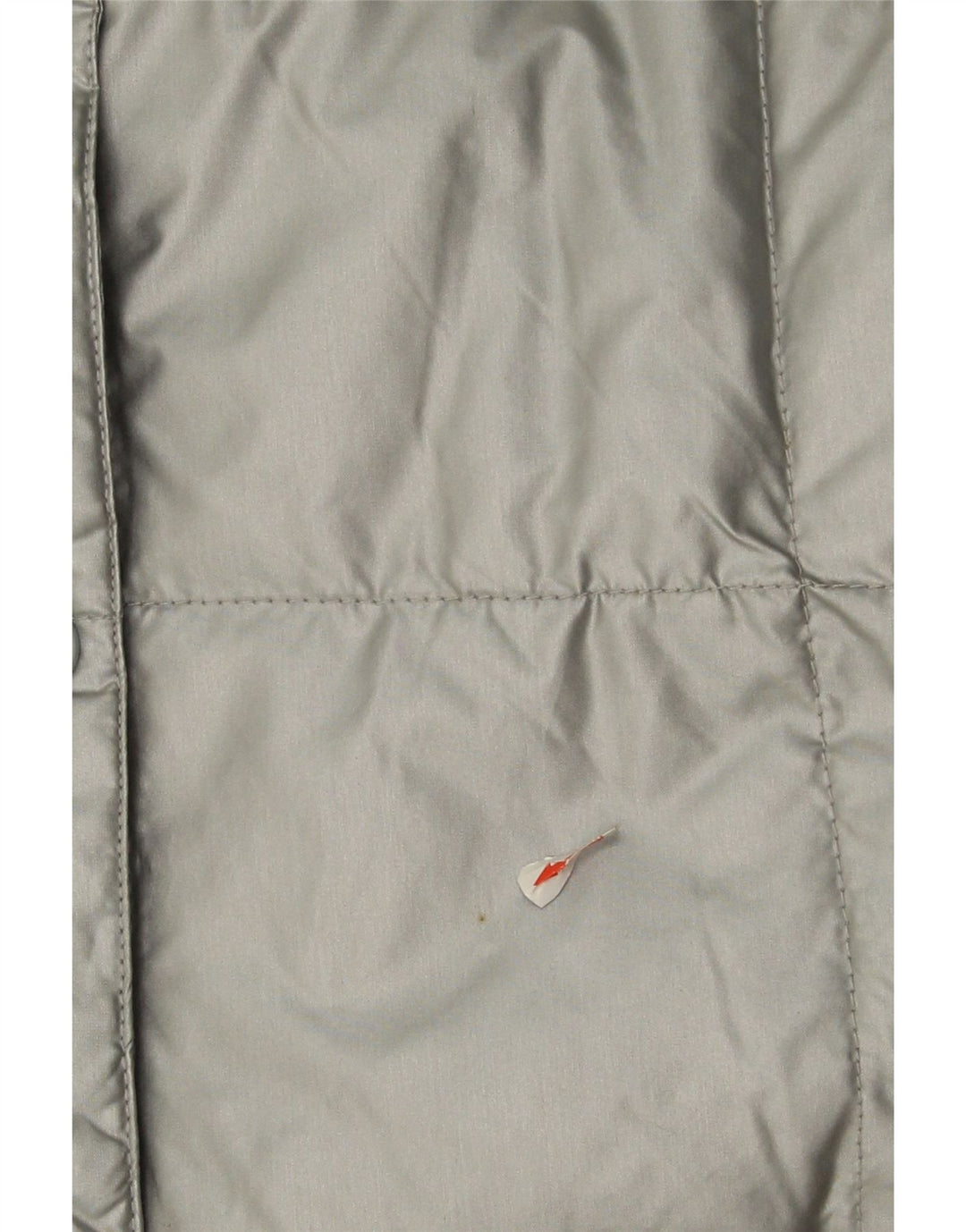 LANDS END Womens Regular Padded Gilet US 10/12 Large Silver Nylon Vintage Lands End and Second-Hand Lands End from Messina Hembry 