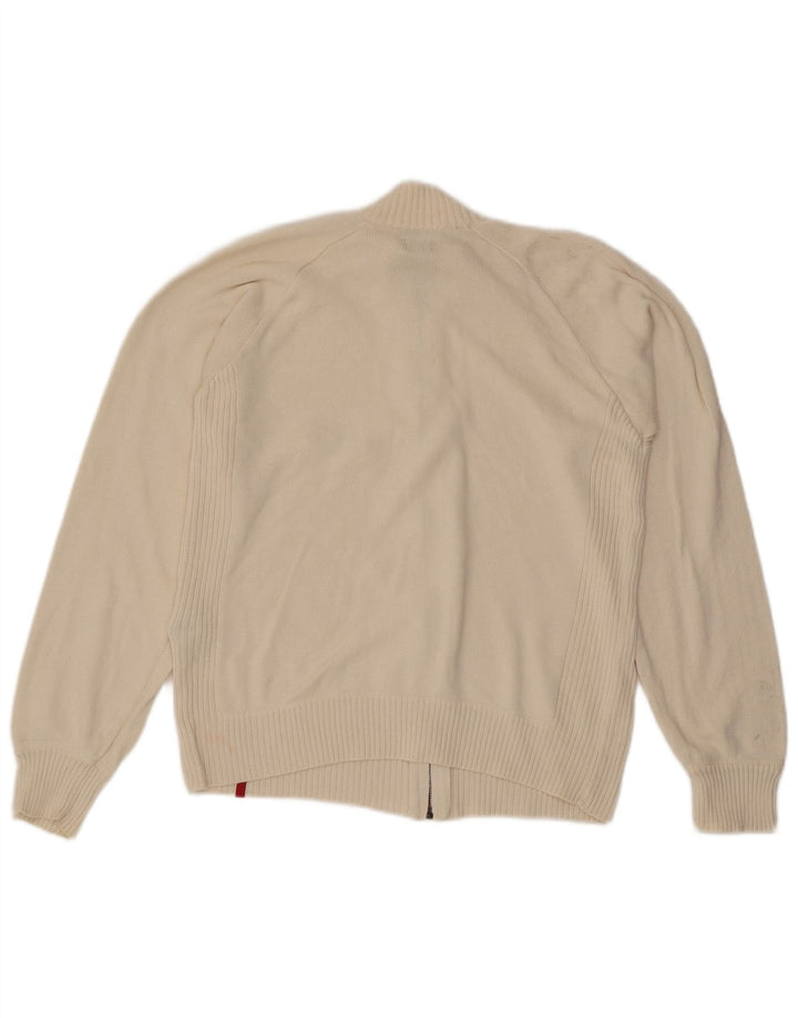 LEVI'S Damen-Strickjacke in Übergröße, Gr. 10, Größe S, cremefarbene Baumwolle
