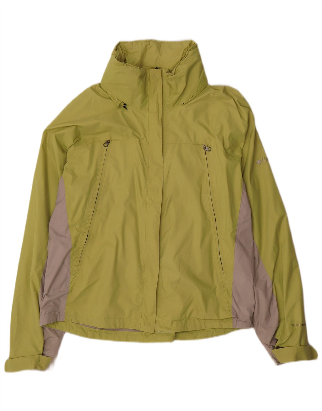 Columbia Damen Omni-Tech Regenjacke UK 18 XL Grünes Colourblock-Nylon