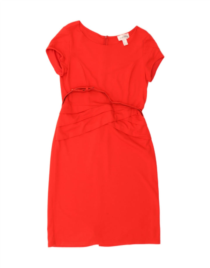 JOSEPH RIBKOFF Womens Sheath Dress UK 14 Medium  Red Polyester Vintage Joseph Ribkoff and Second-Hand Joseph Ribkoff from Messina Hembry 