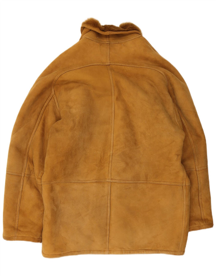 Vintage Herren Shearling Jacke IT 52 XL Braun