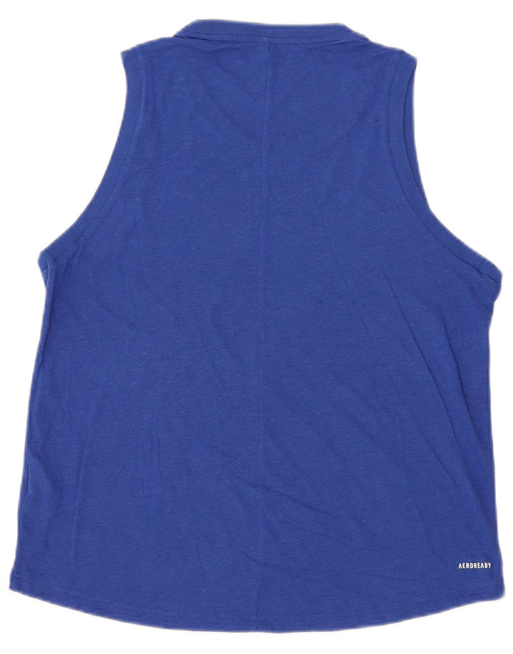 Adidas Herren Aeroready Weste Top UK 38/40 Mittelblaues Polyester