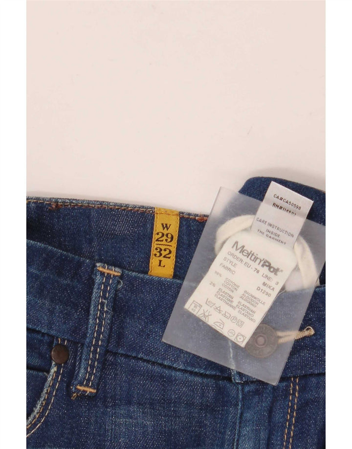 Meltin' Pot Damen Mika Slim Jeans W29 L32 Blaue Baumwolle