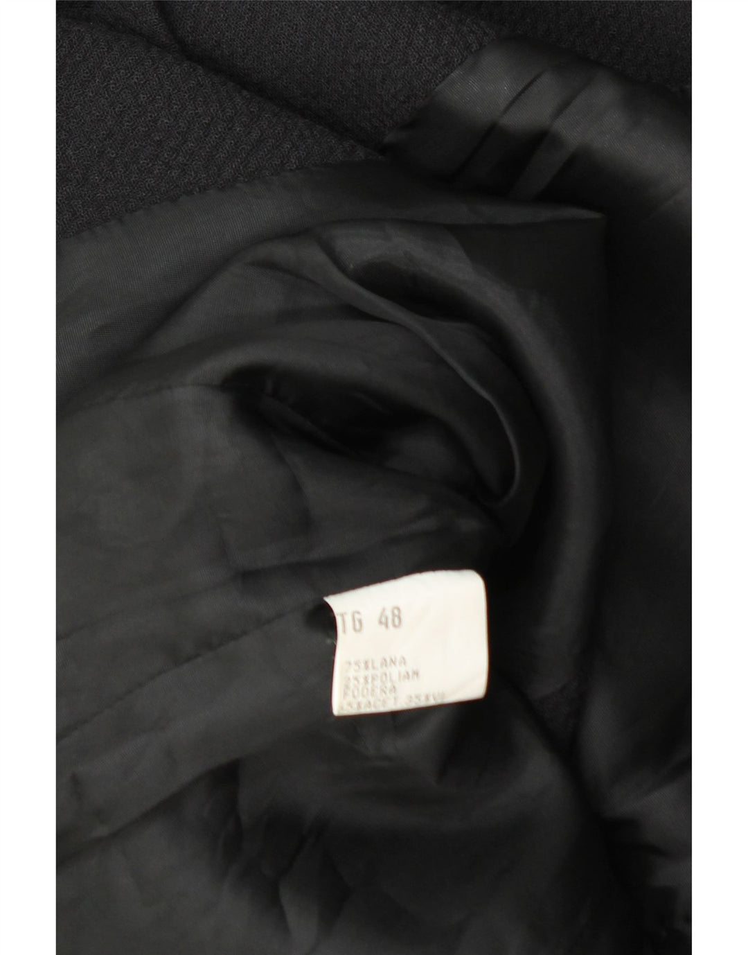 Vintage Damen 4-Knopf-Blazerjacke IT 48 XL Marineblaue Wolle