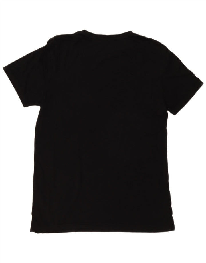 ALL SAINTS Herren T-Shirt Top Medium Schwarz Baumwolle