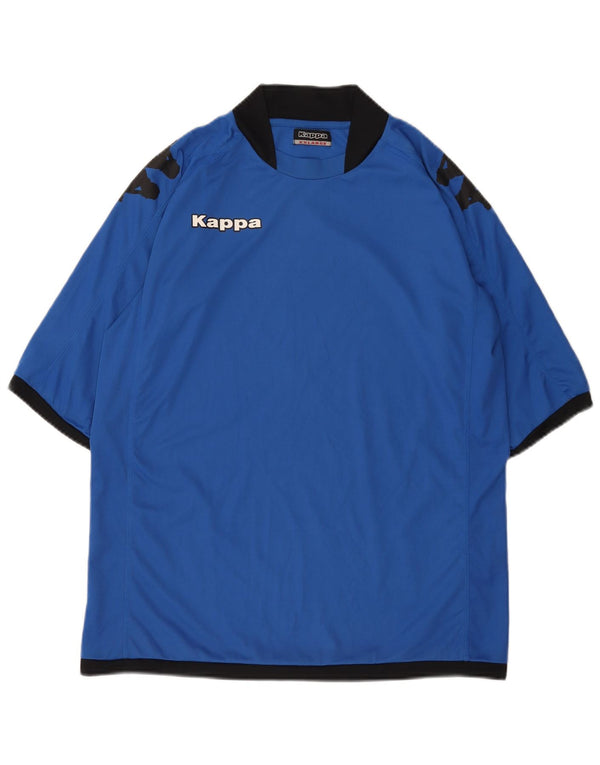 KAPPA Herren Grafik T-Shirt Top 2XL Blau Polyester