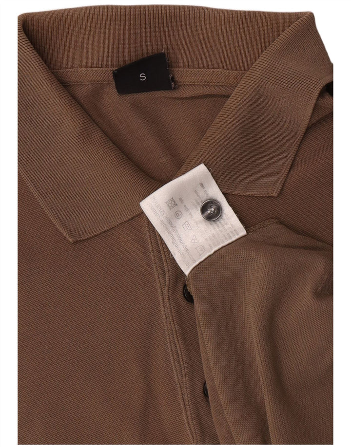 Hugo Boss Herren-Poloshirt, kleine braune Baumwolle