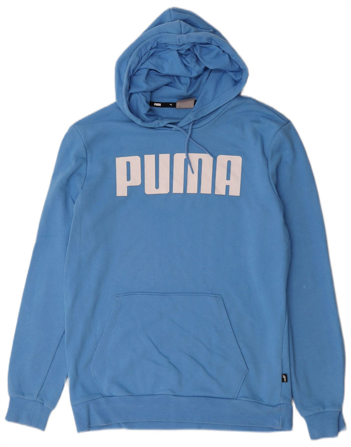 Puma Herren-Kapuzenpullover mit Grafik, Größe S, Blau, Baumwolle