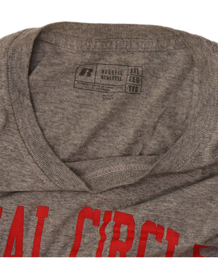 Russell Athletic Herren Grafik-T-Shirt-Oberteil 2XL Grau